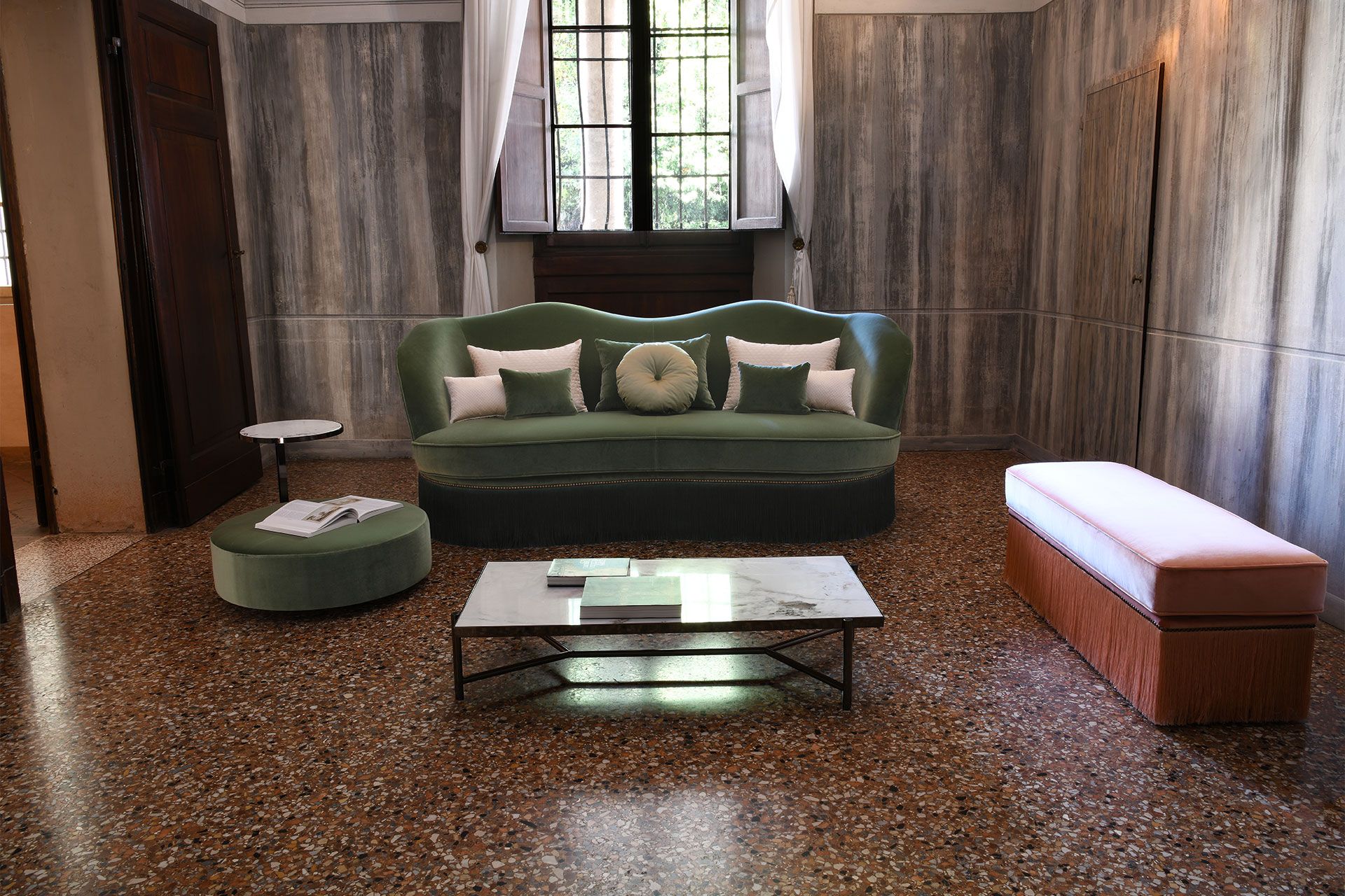 Бархатный раскладной диван-кровать Domingo Salotti Dione ARCH-00099864 - Вид №2