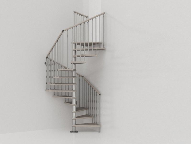 Fontanot Винтовая лестница из нержавеющей стали и дерева Genius + 2:easy sun-id-1492814 - Вид №4