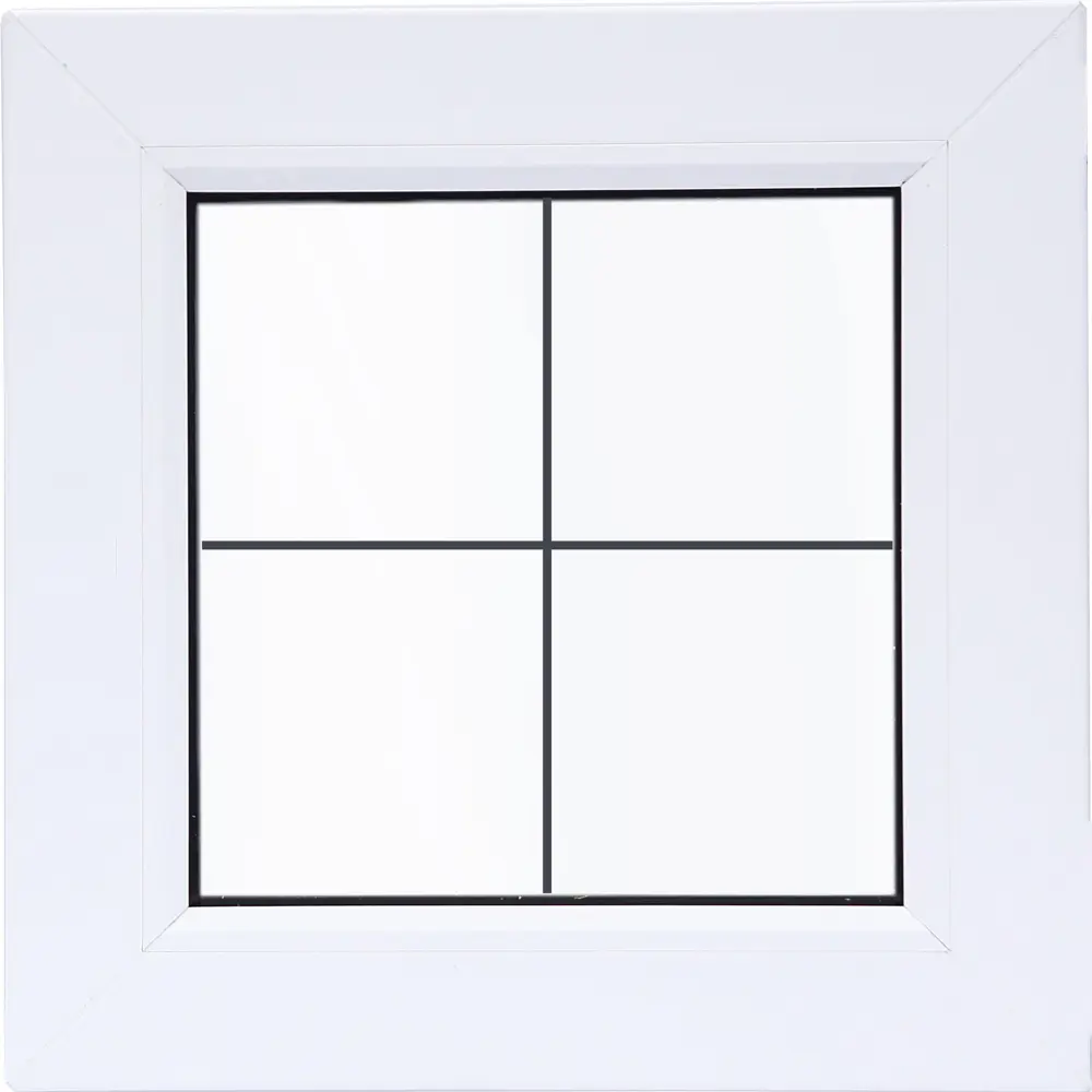 Пластиковое окно ПВХ Deceuninck глухое 400x400 мм (ВхШ) однокамерный стеклопакет белый (с двух сторон) STLM-2177821