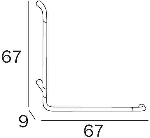 INDA® Поручень с фиксированным углом вертикальный Confort sun-id-1481112 - Вид №7