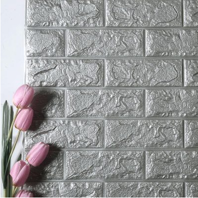 Самоклеящиеся обои Кирпич серый 3D панель DEKOR PANEL DP294