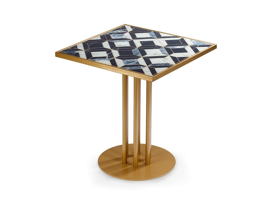 Квадратный стол из стекла и металла Mambo Unlimited Ideas PRAGA ARCH-00149242 - Вид №7