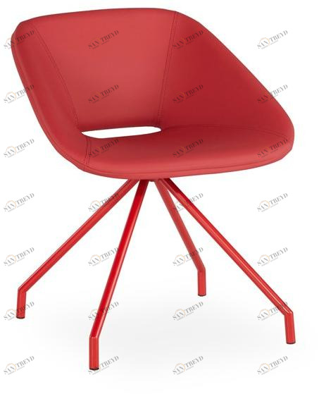 B&T Design Стул на эстакаде в коже Kirmizi sun-id-1390387