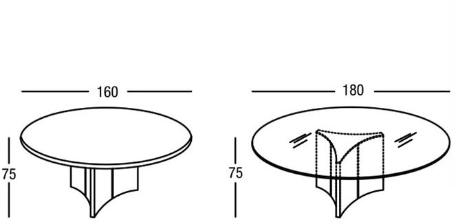 Marac Круглый обеденный стол из мрамора Etoile sun-id-1419044 - Вид №1