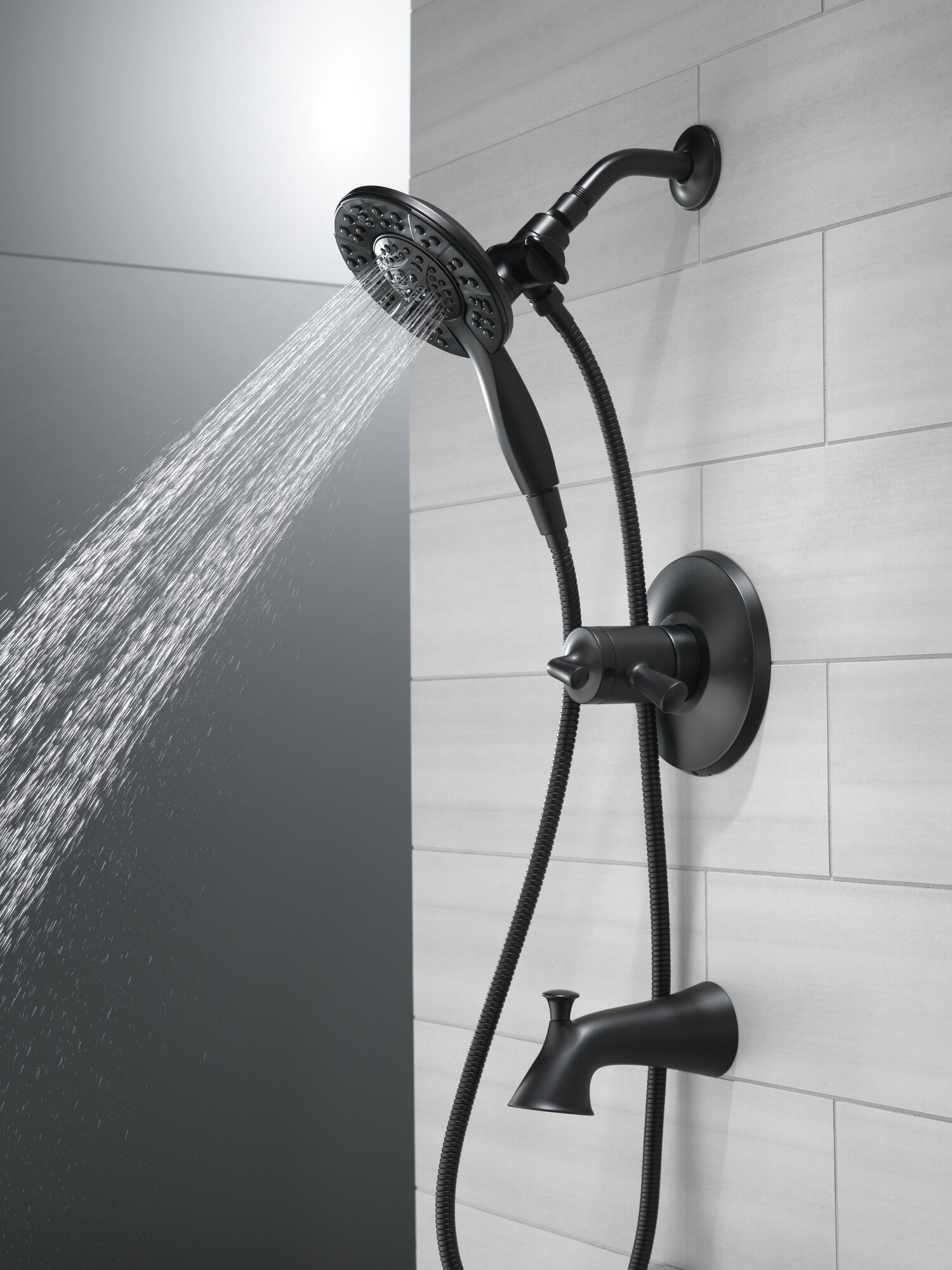 T17433-BL-I Ванна и облицовка для душа Monitor 17 Series Delta Faucet Kayra Матовый черный - Вид №8