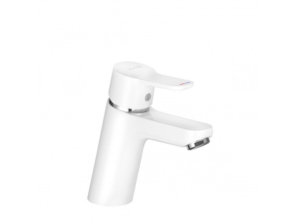 370289165 однорычажный смеситель на умывальник 70 DN 15 KLUDI PURE&EASY белый/хром 