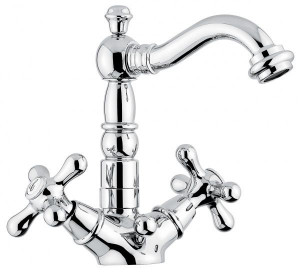 12615BR Смеситель Deco Old 12615 с донным клапаном для раковины, цвет бронза