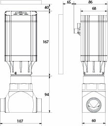 Danfoss ICMTS — электроприводные терморегулирующие клапаны ICMTS 20-A (D 25) Клапан моторный 027H1085  - Вид №5