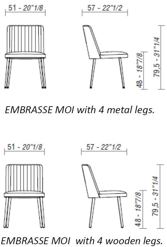 ESTEL GROUP Стул из мягкой ткани Embrasse sun-id-1470690 - Вид №2