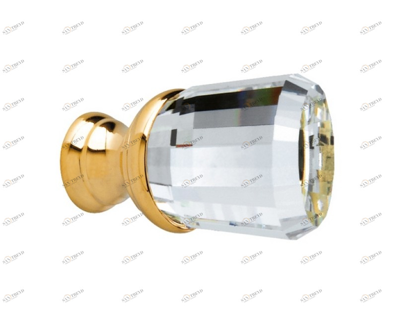 0Z5740.000.71 Ручка для шкафа диаметром 20 мм с кристаллами сваровски Античное серебро Mestre 