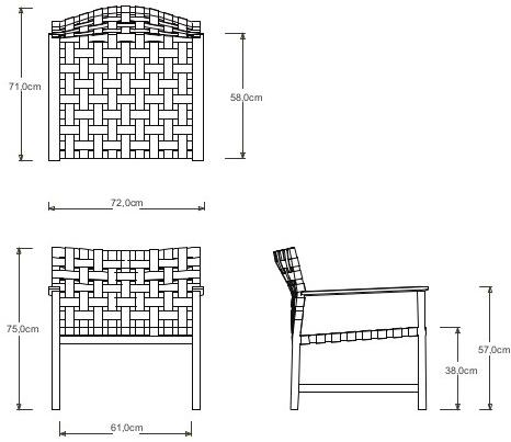 TRIBÙ Садовое кресло с подлокотниками Vis à vis 01712 - Вид №6