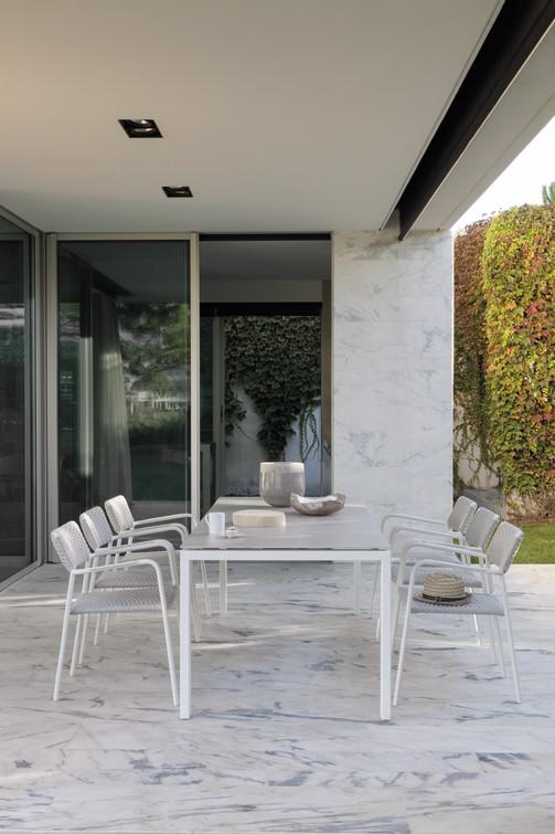 MNST32 Стул белый веревка 11мм серебристый Manutti Echo - Вид №42