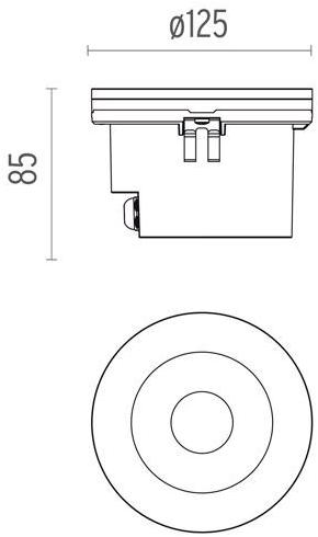 Flos Настенный светодиодный светильник из литого под давлением алюминия Architectural collection - downlights sun-id-1449562 - Вид №1