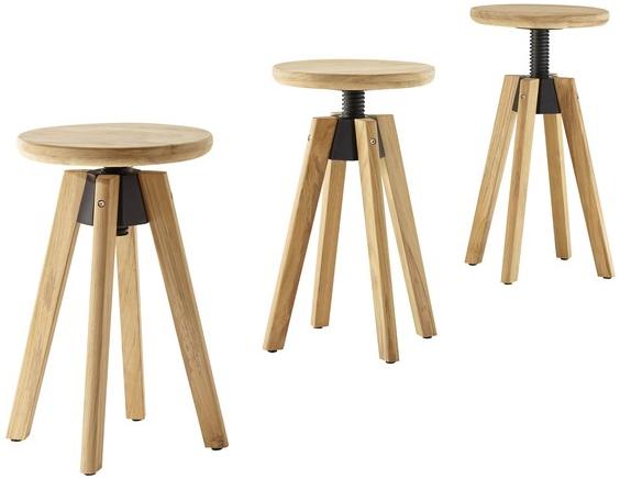 solpuri Поворотный табурет из тика Spindle sun-id-1481790 - Вид №1