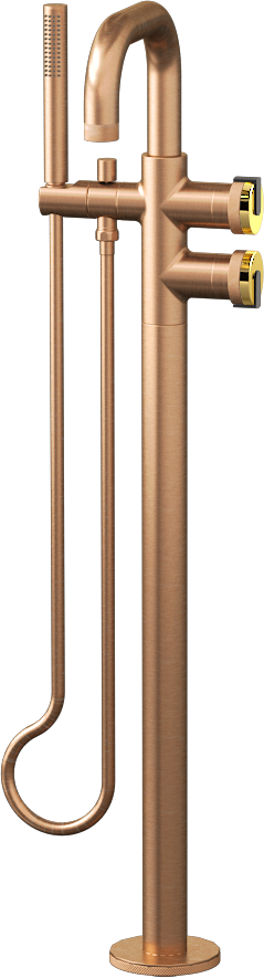 E-11557-R1AU-L1BK-BRG Смеситель напольный отдельностоящий (внешняя часть) GRAFF MOD+