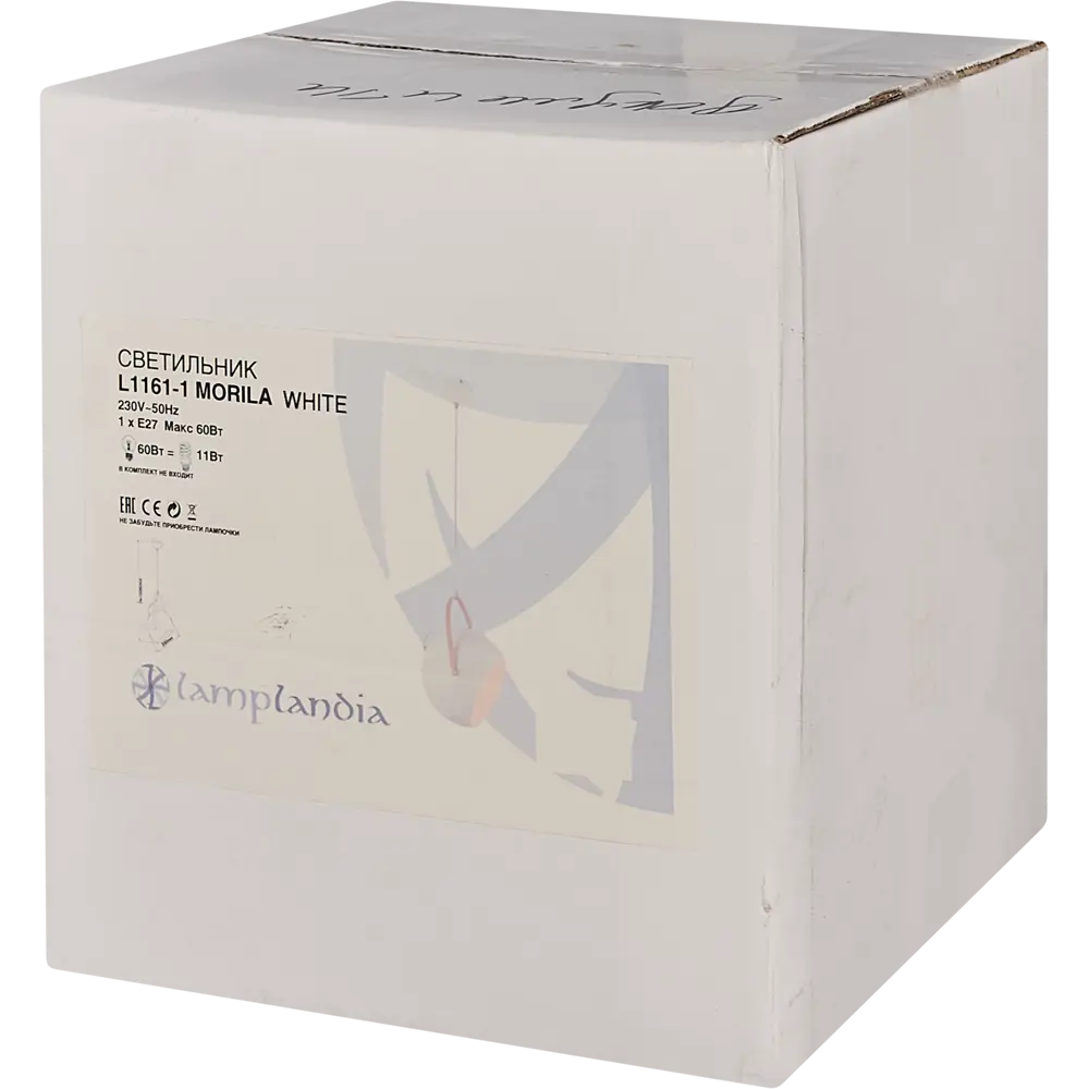 Люстра подвесная Morilla L1161-1, 1 лампа, 3 м², цвет белый LAMPLANDIA STLM-2185950 - Вид №7