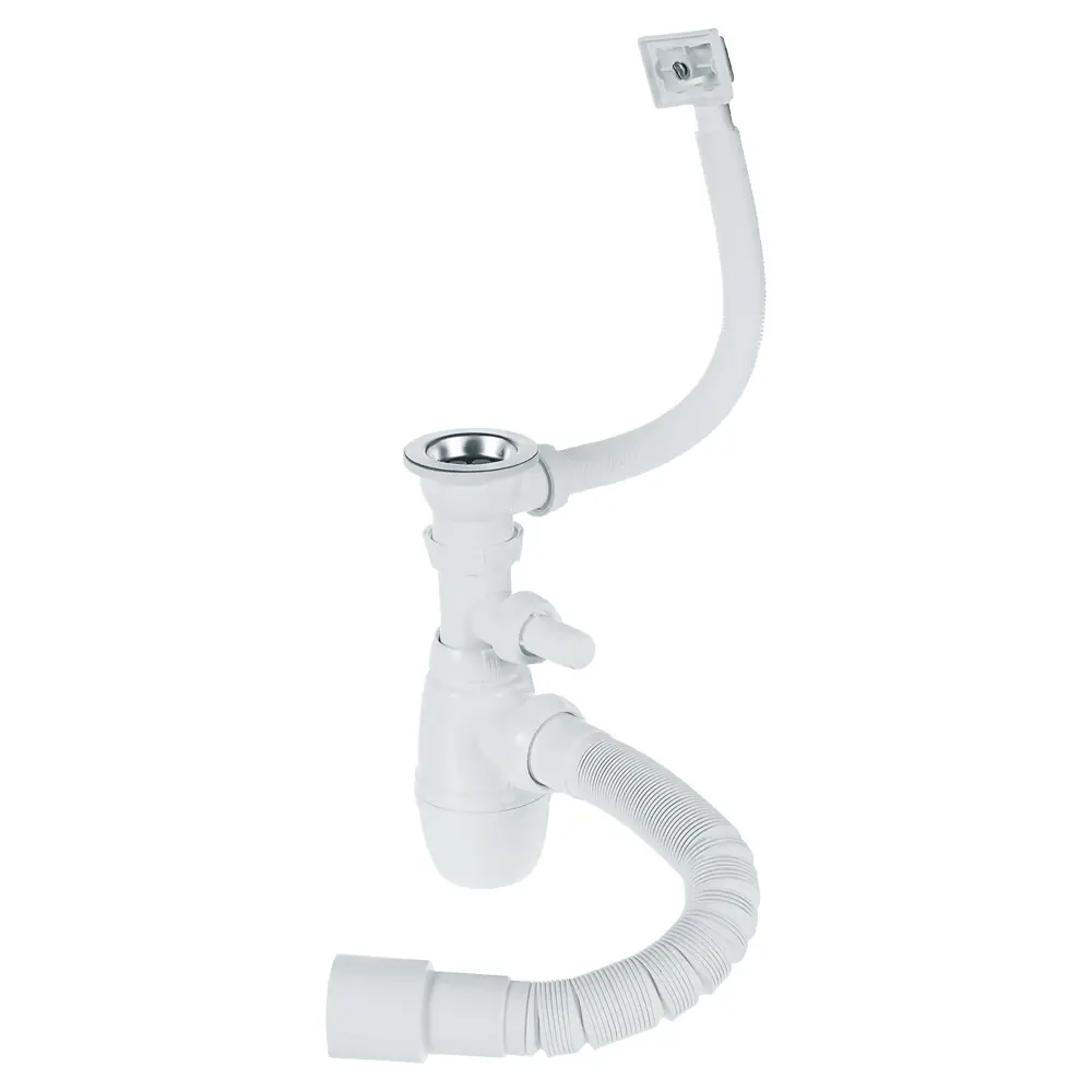 Сифон Wirquin для мойки с переливом и подключением стиральной машины 18550967 STLM-0011265