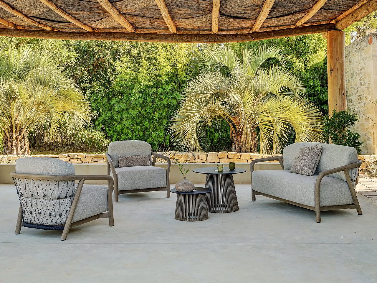 2-местный тканевый садовый диван Les Jardins® ARCH-00148491 - Вид №1