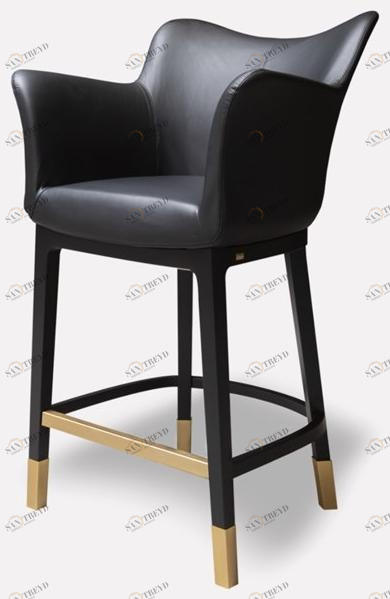 MORADA Высокий кожаный табурет со спинкой Jenn Jenn bsl