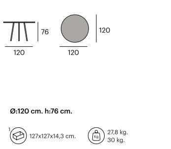 Круглый дубовый стол Pilma CHARLES ARCH-00104342 - Вид №2