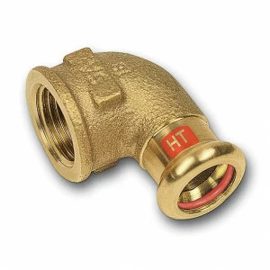 1130901238 SANHA 13090G пресс-фит. солн., бронза, угловой переход ВПр-ВР 12x3/8 мм