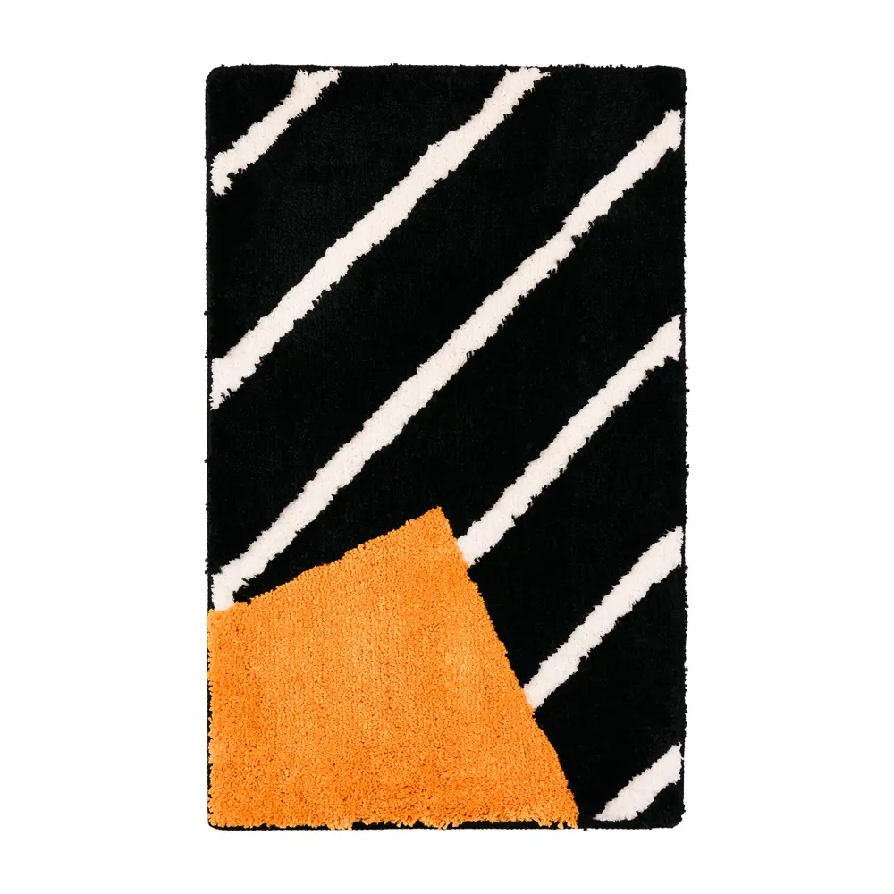 Коврик для ванной комнаты Moroshka Memphis 80х50 см цвет чёрный STLM-2009574 - Вид №1