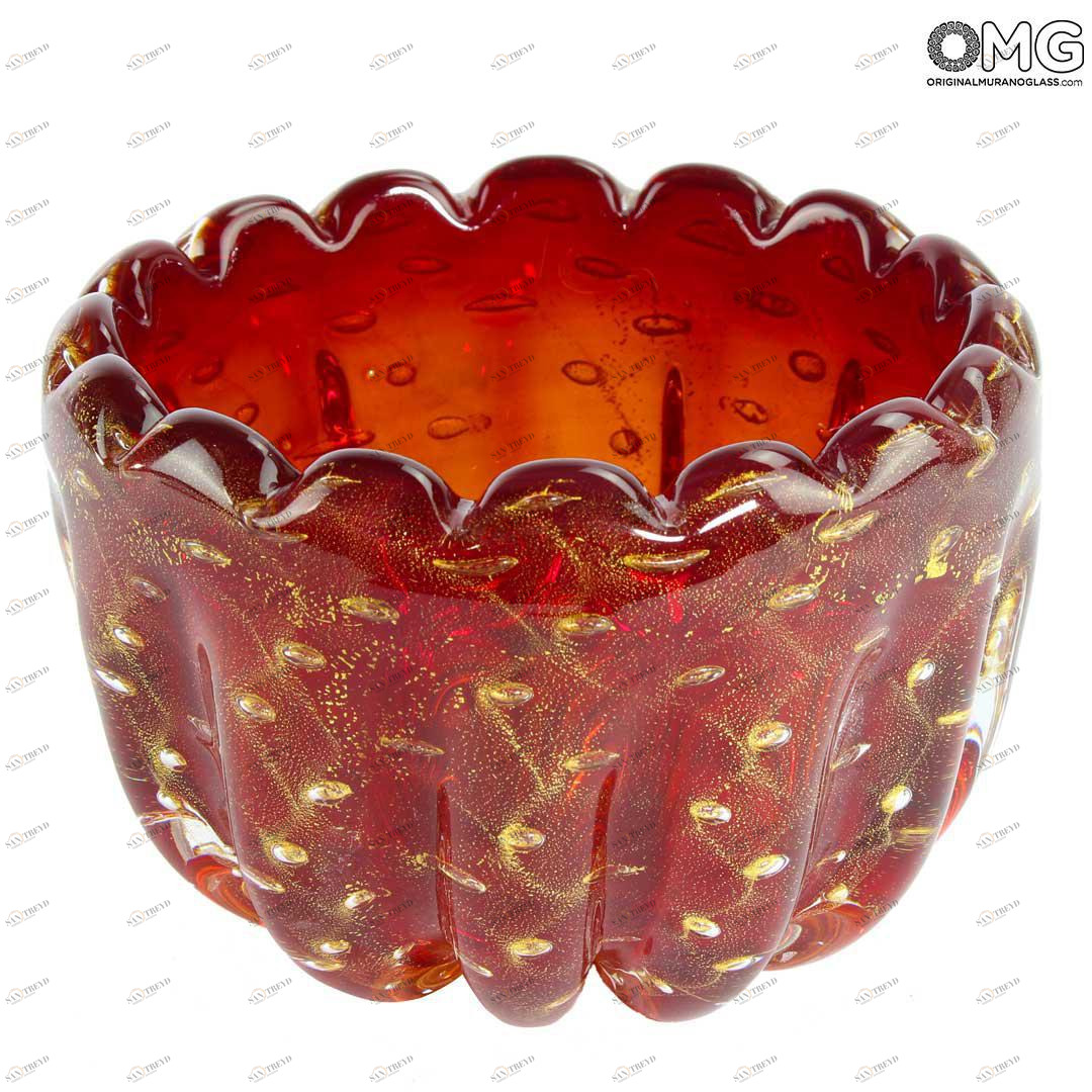 4821 ORIGINALMURANOGLASS Ваза Провенца - соммерсо - муранское стекло OMG 12 см 