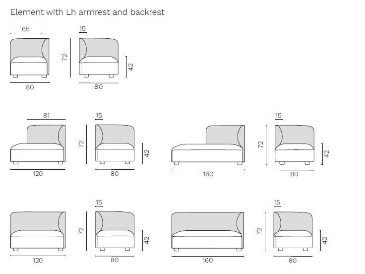 Ткань сад диван FREZZA Alplus Lounge Outdoor ARCH-00078615 - Вид №6