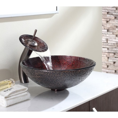 C-GV570-12mm-KGW1700 Накладная раковина на столешницу  прямоугольная Krausru  - Вид №4