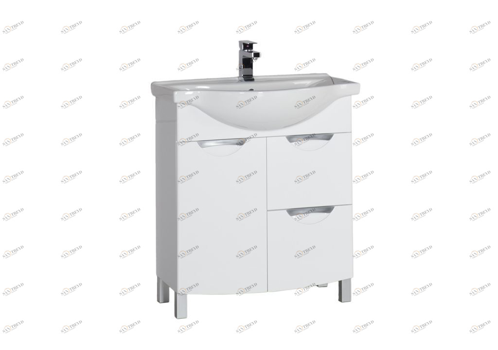 Тумба с раковиной Aquanet Асти 75 б\к белый 0017778500177619