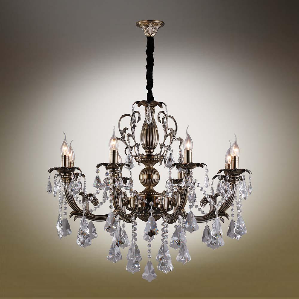 Подвесная люстра Omnilux Grosseto OML-77733-08 OMNILUX ДИЗАЙНЕРСКИЕ, GROSSETO 279732 Бронза  - Вид №1