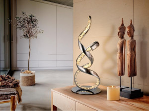 087820 Настольная лампа хром Schuller Sinua