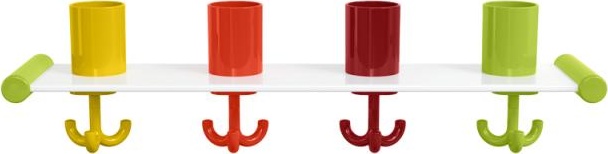 800.03.402 Подставка для зубных щеток с крючками, 4 места HEWI Kids - Вид №5