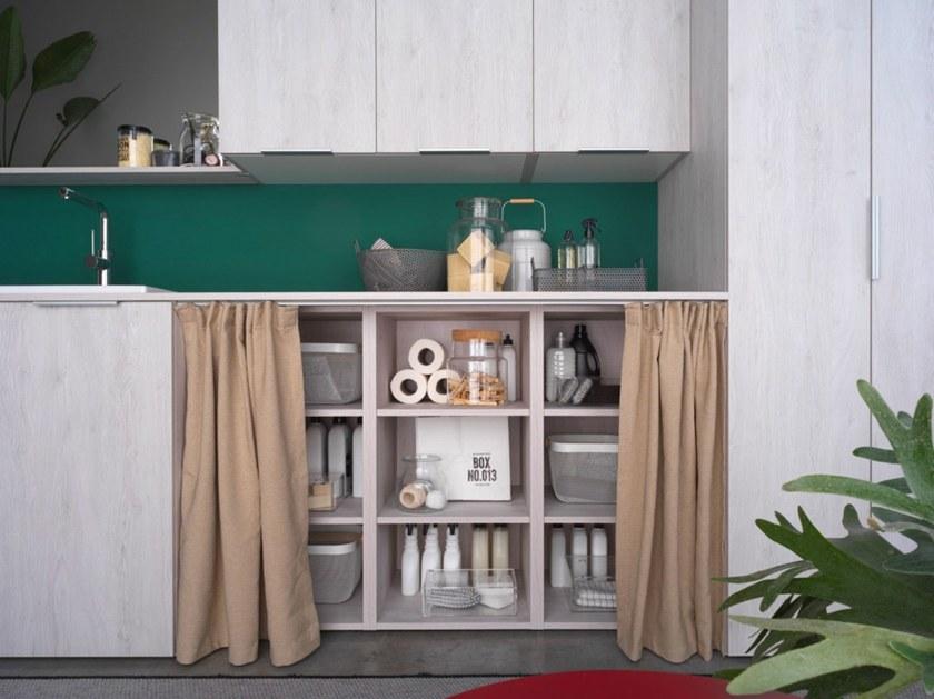 Ideagroup Шкаф для стирки из меламина с раковиной для стиральной машины Kandy sun-id-1362200 - Вид №4