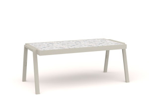 Алюминиевый прямоугольный низкий журнальный столик