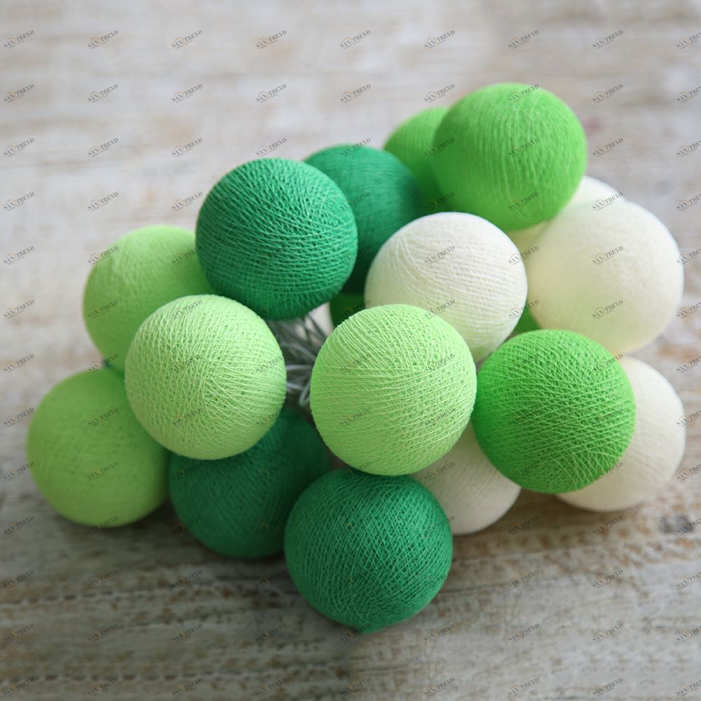 Гирлянда из хлопковых шариков от батареек на 20 лампочек мохито Lares&Penates 1708GB