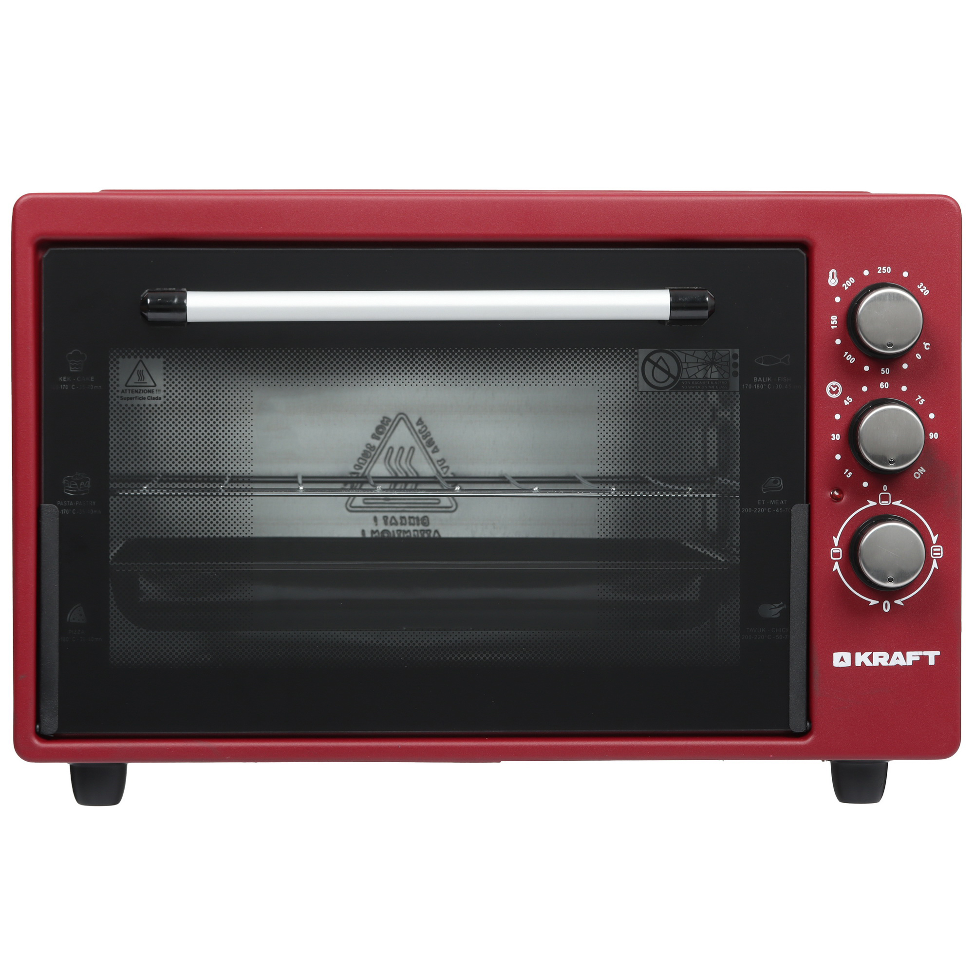 9917167 Мини-печь Kraft KF-MO 3800 R красный STDN-0105501
