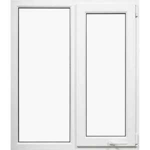 Пластиковое окно ПВХ VEKA двустворчатое 1170x1200 мм (ВхШ) однокамерный стеклопакет белый