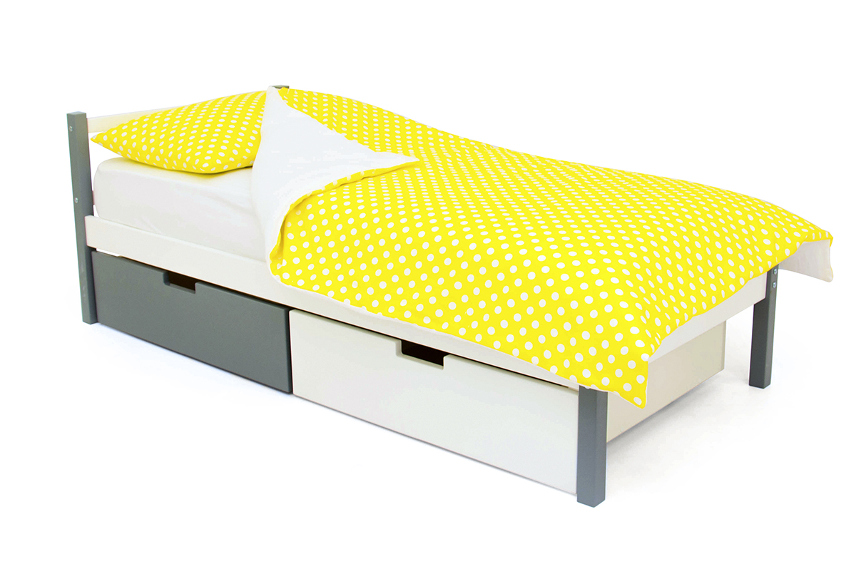 Детская кровать Svogen classic графит, белая БЕЛЬМАРКО  326810 Белый;серый Santreyd  - Вид №2