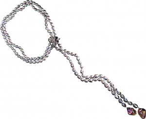 10592432 Michael Aram Колье "Орхидея" (серебро, 925пр, жемчуг, аметрин) Серебро 925