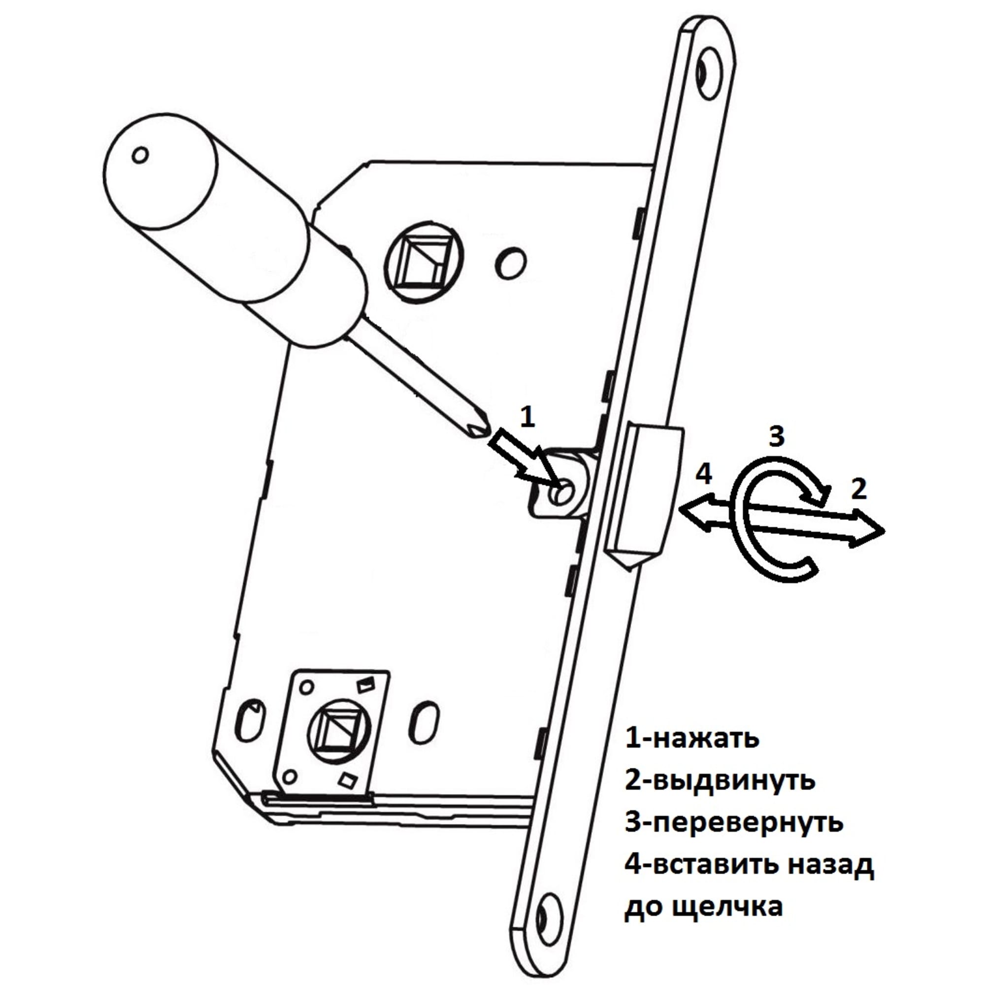 82472561 Дверь межкомнатная глухая ламинация цвет ясень серый 60x200 см (с замком) Santreyd  - Вид №6