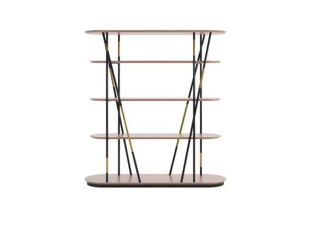 Деревянный двухсторонний самонесущий книжный шкаф CAPPELLINI MILLEPIEDI ARCH-00129199