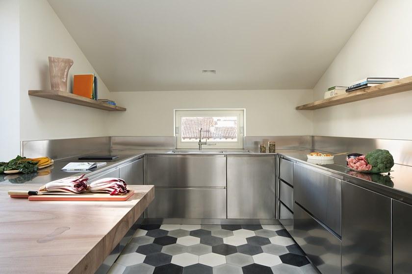 ABIMIS Кухня из нержавеющей стали на заказ с островом Atelier sun-id-1502875 - Вид №14