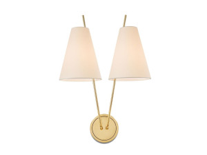 Настенный светильник из металла и шелка