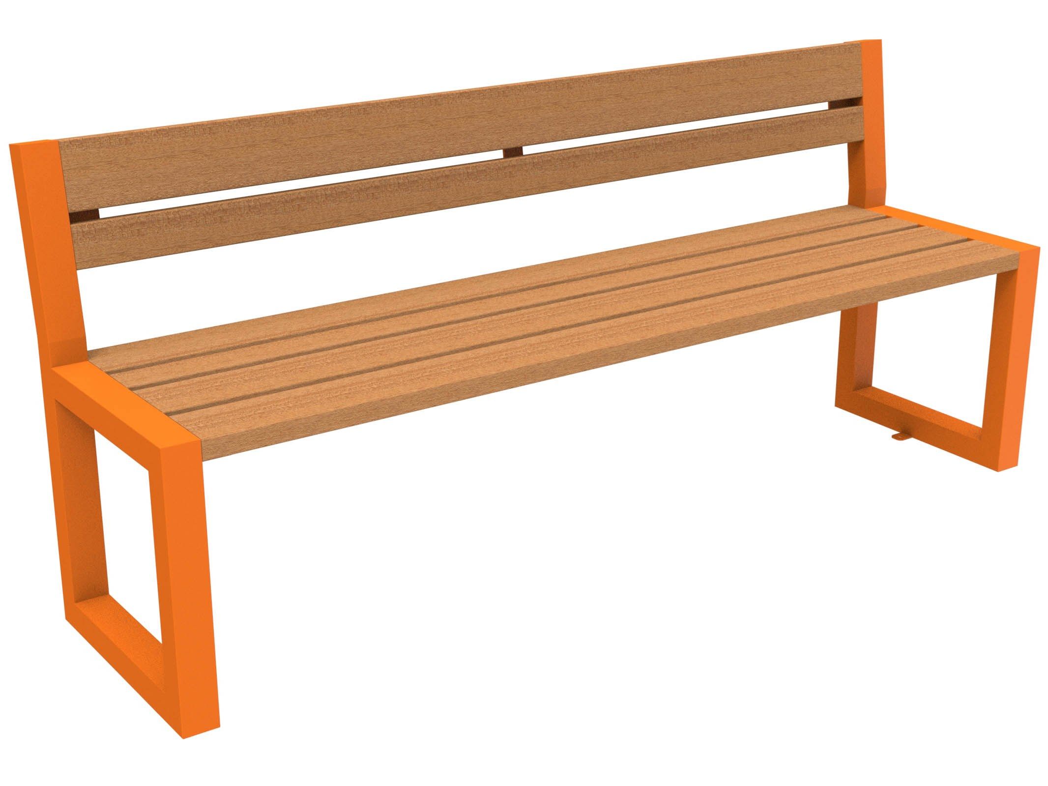 Скамья из окуме со спинкой Lazzari ритм ARCH-00140158 - Вид №1