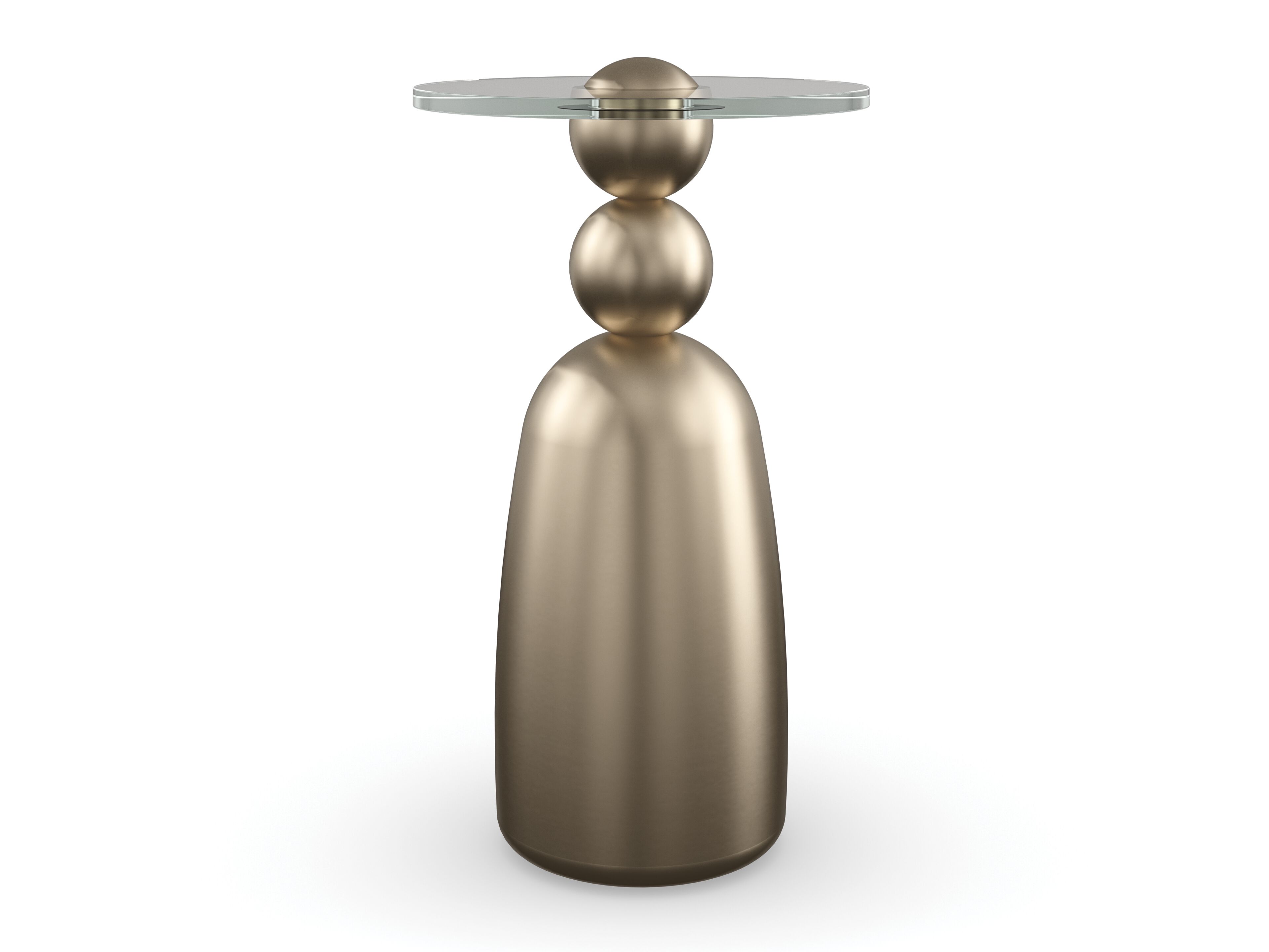 Высокий круглый стеклянный журнальный столик Caracole DISSONANCE ARCH-00081197