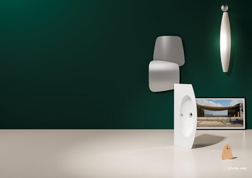 Подвесная раковина настенная овальная CERAMICA CATALANO Velis белая sun-id-1486485 - Вид №3