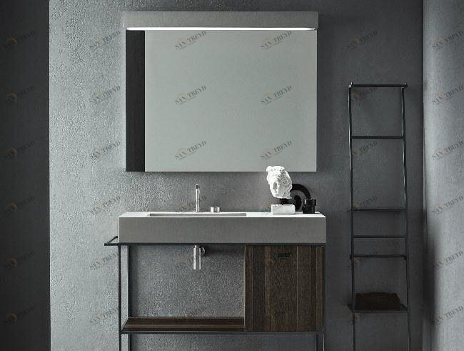 NOVELLO Тумба под умывальник из бетона с зеркалом Craft 2.0 sun-id-1431944