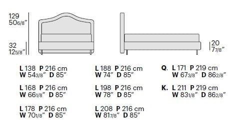 Односпальная кровать Bolzan CAPRI ARCH-00023428 - Вид №5