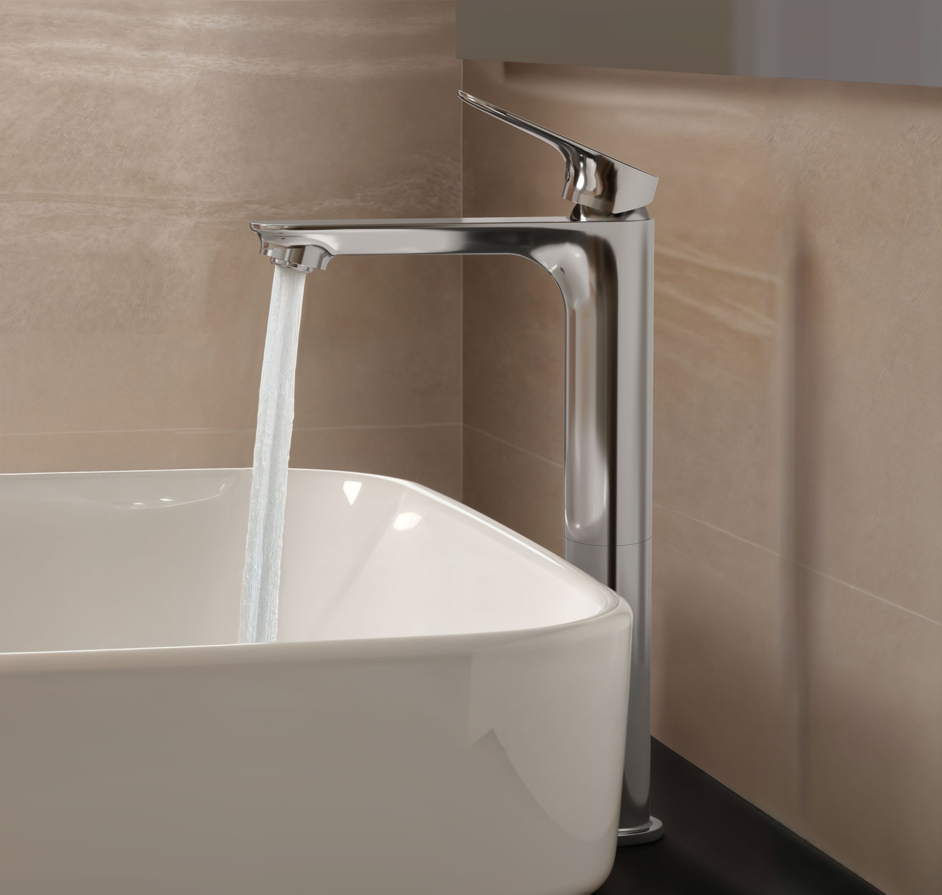 Однорычажный смеситель для раковины с автоматическим сливом Ideal Standard Ceralife O ARCH-00083773 - Вид №2